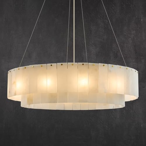 31" Round Alabaster Chandelier (31" Round)