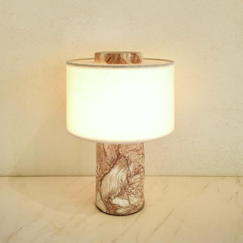 Pink Shell Marble Lamp Stone Lamps (Rechargeable Pink Lumachella Lamp)