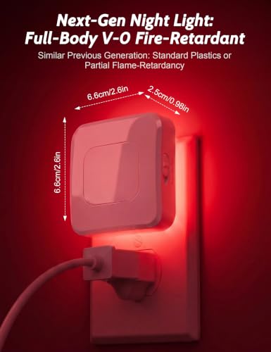 Motion Sensor Night Light Plug (Red)