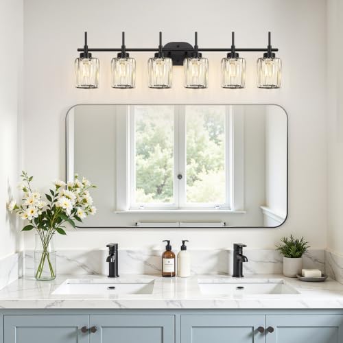 Modern Bathroom Vanity Light 6 (Matte Black / 6-light)