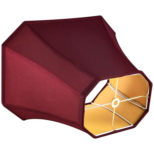 Burgundy Lamp Shade for Table Lamps (8 x 14 x 11 inches - 1 Pack / Burgundy)