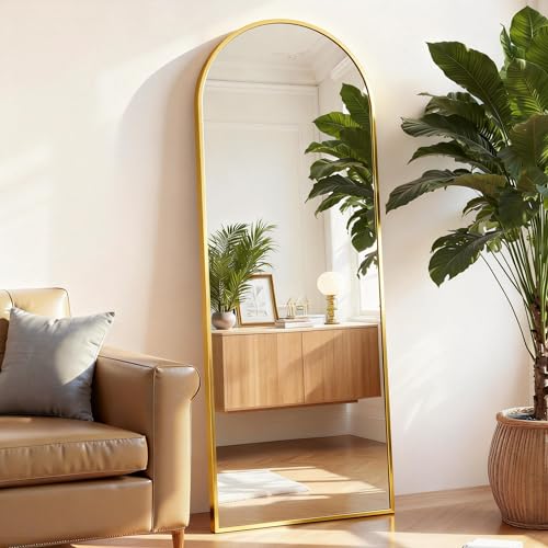Arched Full Length Floor Mirror (Gold-arched / 59"L x 15.8"W)