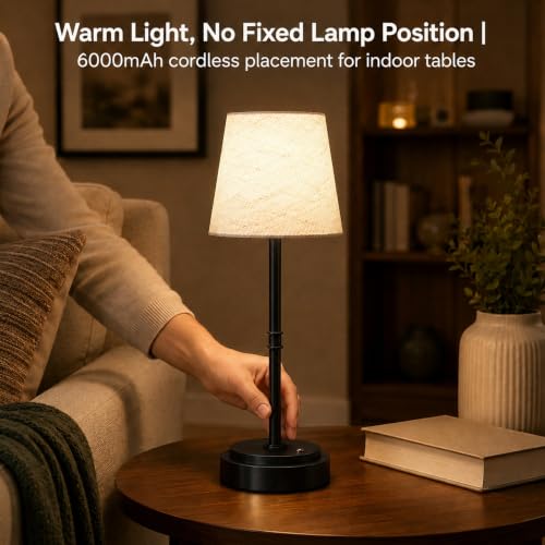 Rechargeable Cordless Table Lamp (Black)
