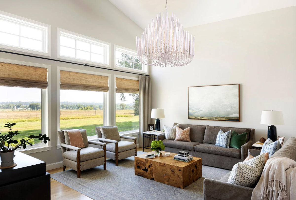 Modern Farmhouse Chandelier for Dining Room 41" (White / 41 inches)