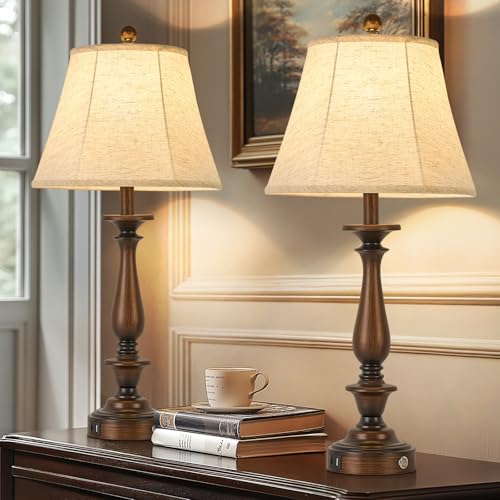 28.5'' Farmhouse Table Lamp Set of 2 (Antique Copper / 28.5'')
