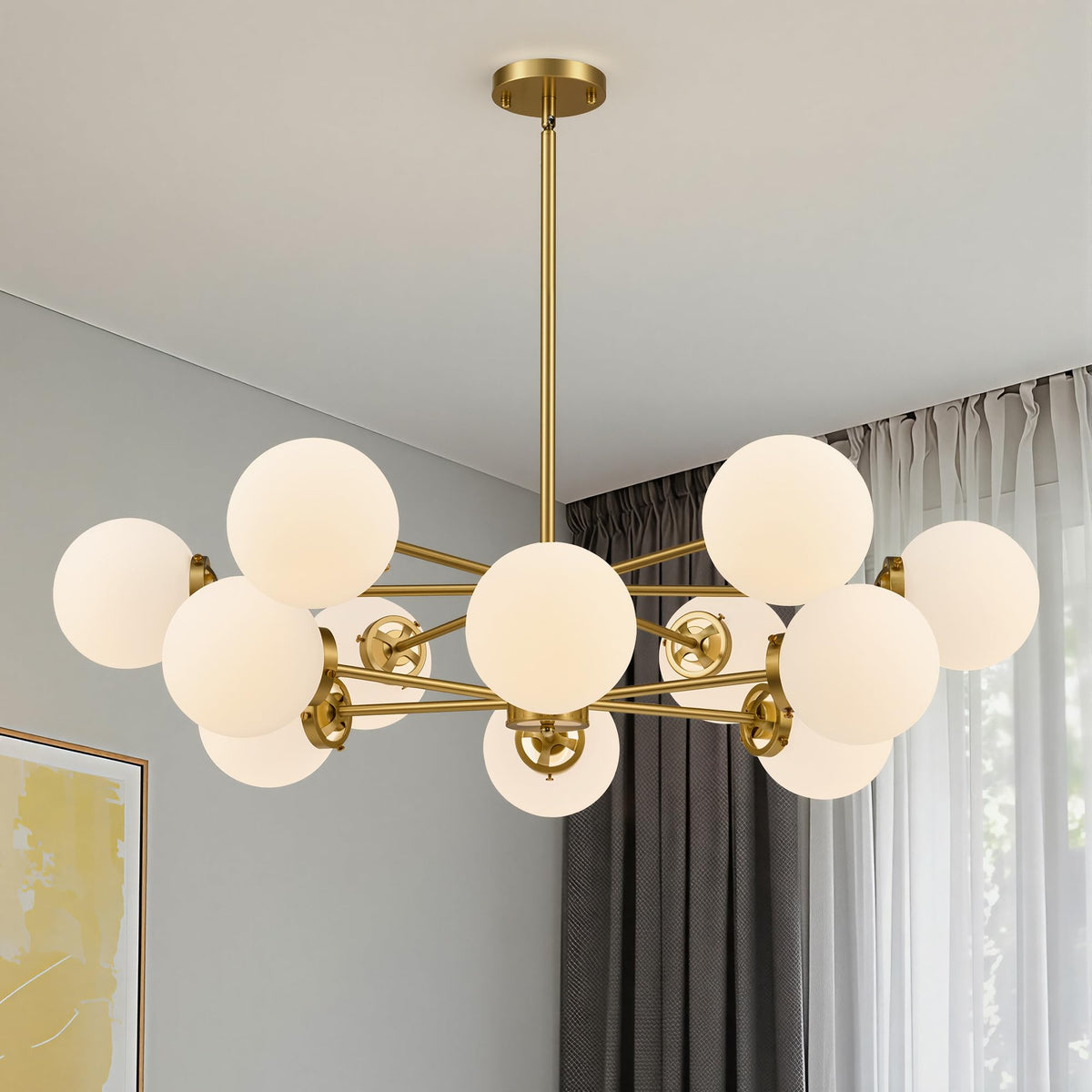 12 Light Sputnik Chandelier (Gold / 12-Light)