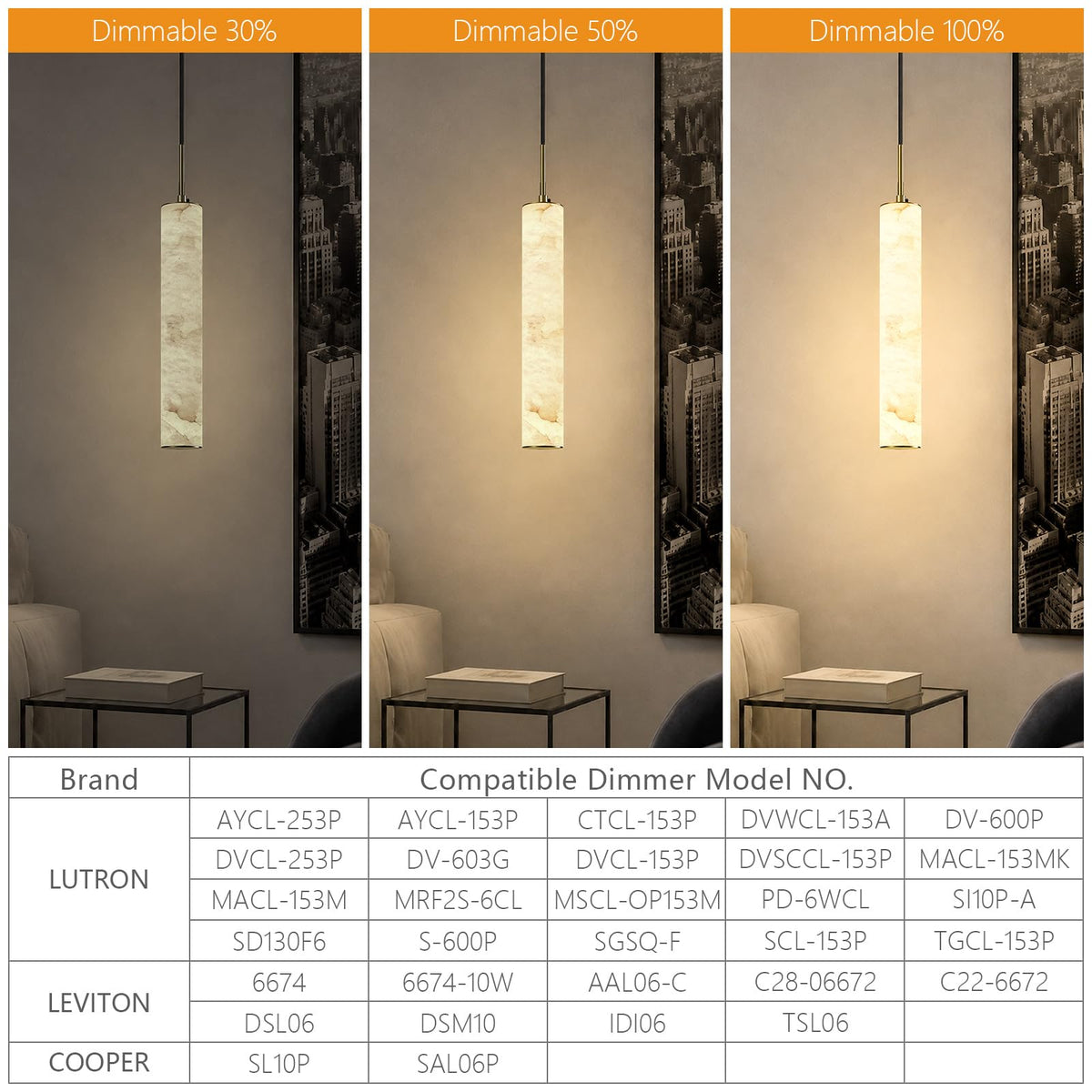Gold Alabaster Kitchen Island Pendant Lights (Gold-WarmLight / 13.9in-3Pack)