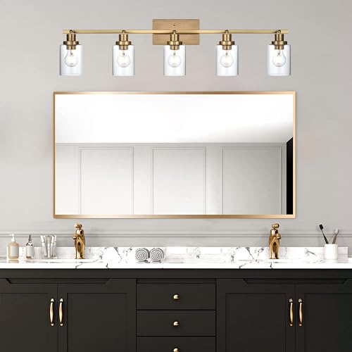 5 Light Track Lighting Kit Brass with 5 Rotatable Light Heads (Brass / 5-Light)