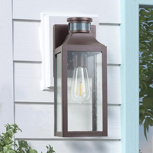 12.75" Bronze Motion Sensor Traditional Outdoor Light Fixture 1 Pack (Bronze / 1 Pack H12.75" Motion)