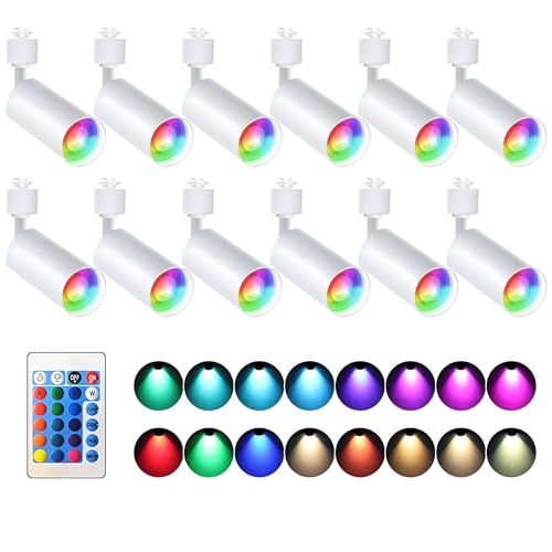 Plug in H Type LED Track Lighting Heads Dimmable GU10 Spotlights (White RGB)