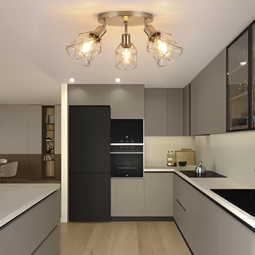 3 Light Track Lighting Fixture Ceiling Light Kitchen Brushed Nickel (Brushed Nickel / 3-Light-Cage)