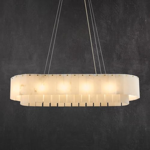 39" Rectangular Alabaster Chandelier (39" Rectangular)