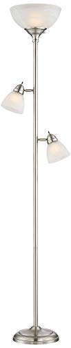 360 Lighting Ellery 72" Tall Nickel Tree Torchiere 3