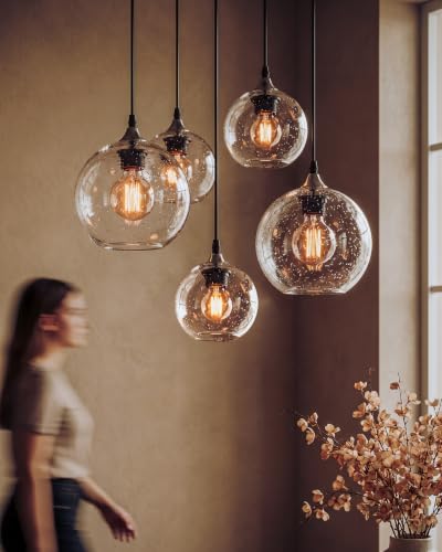 Glass Cluster Chandelier (Chandelier Clear 5-Light / 7-9" Diam)