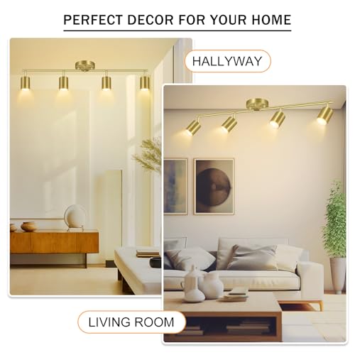 Track Lighting Ceiling Fixture Gold (Gold / 29.9" 4 Light Track Light)