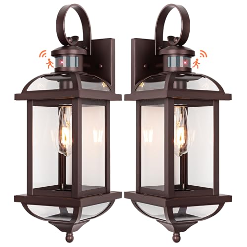 Motion Sensor Outdoor Lights Dusk to Dawn Enclosed Bottom (Oil-Rubbed Bronze / Motion Sensor)