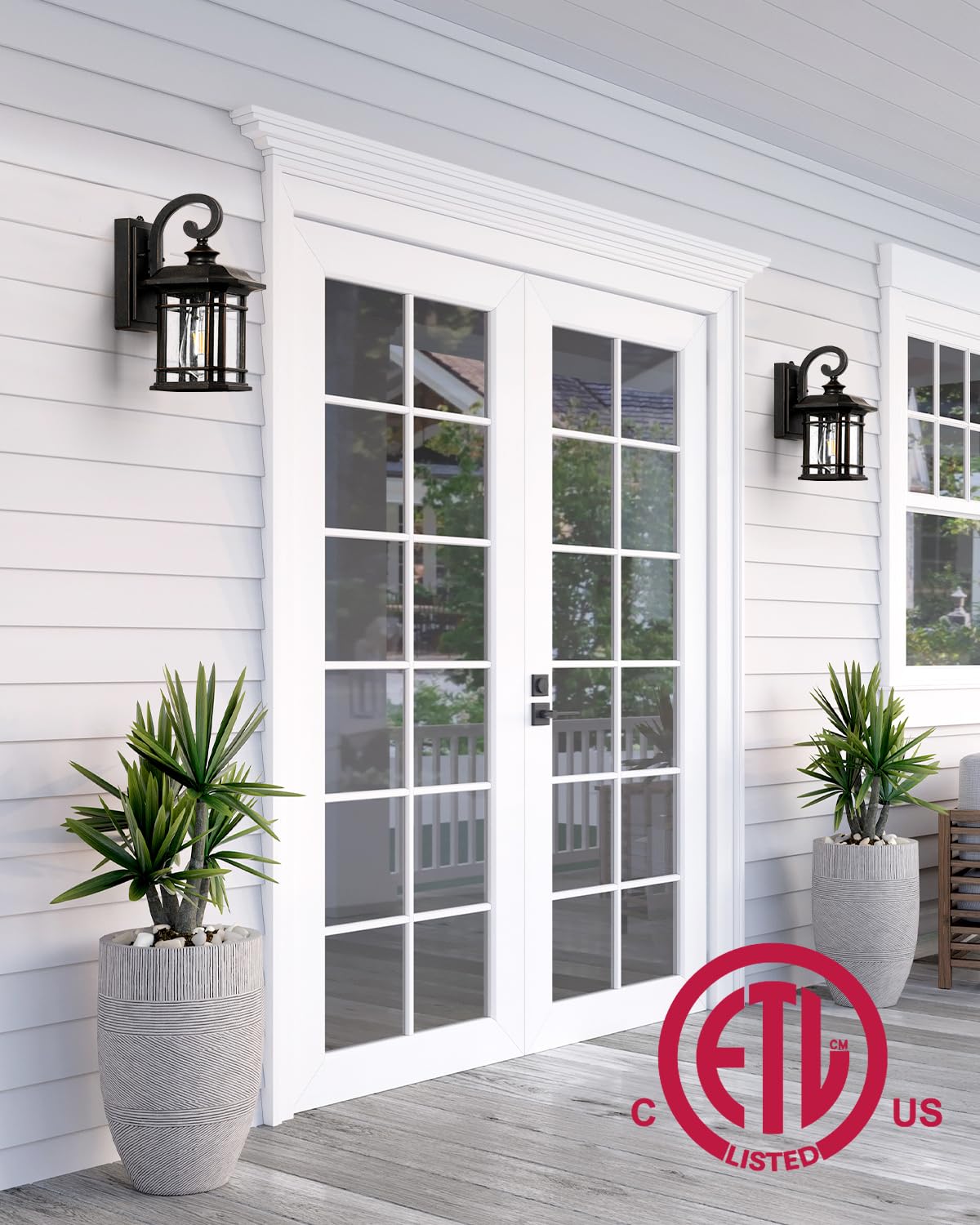 Exterior Lighting Fixtures Dusk to Dawn (Oil-Rubbed Bronze / 12.4 in Dusk to Dawn 2 Pack)