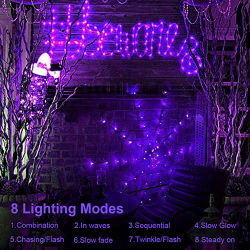 Halloween Decorations Spider Web Lights (Purple)