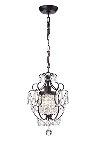 Amorette 1 Light Mini Chandelier Wrought Iron Ceiling Fixture