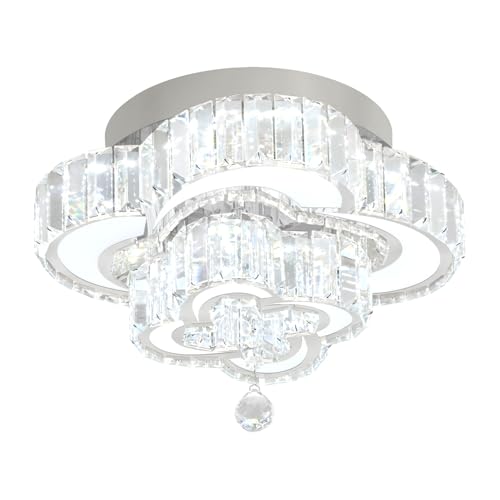 Crystal Ceiling Chandelier Flush Mount Chandelier for Livingroom