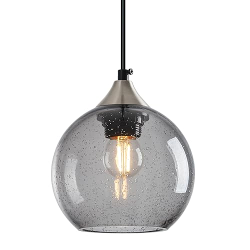 Kitchen Island Lighting Fixture Clear Globe Glass Pendant Lights Modern Pendant Light for Bedroom Dining Room Living Room Pendant Light Fixtures