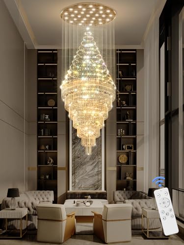D59''X H120'' Modern Large Crystal Chandelier for High Ceiling (Gold / D59"X H120")