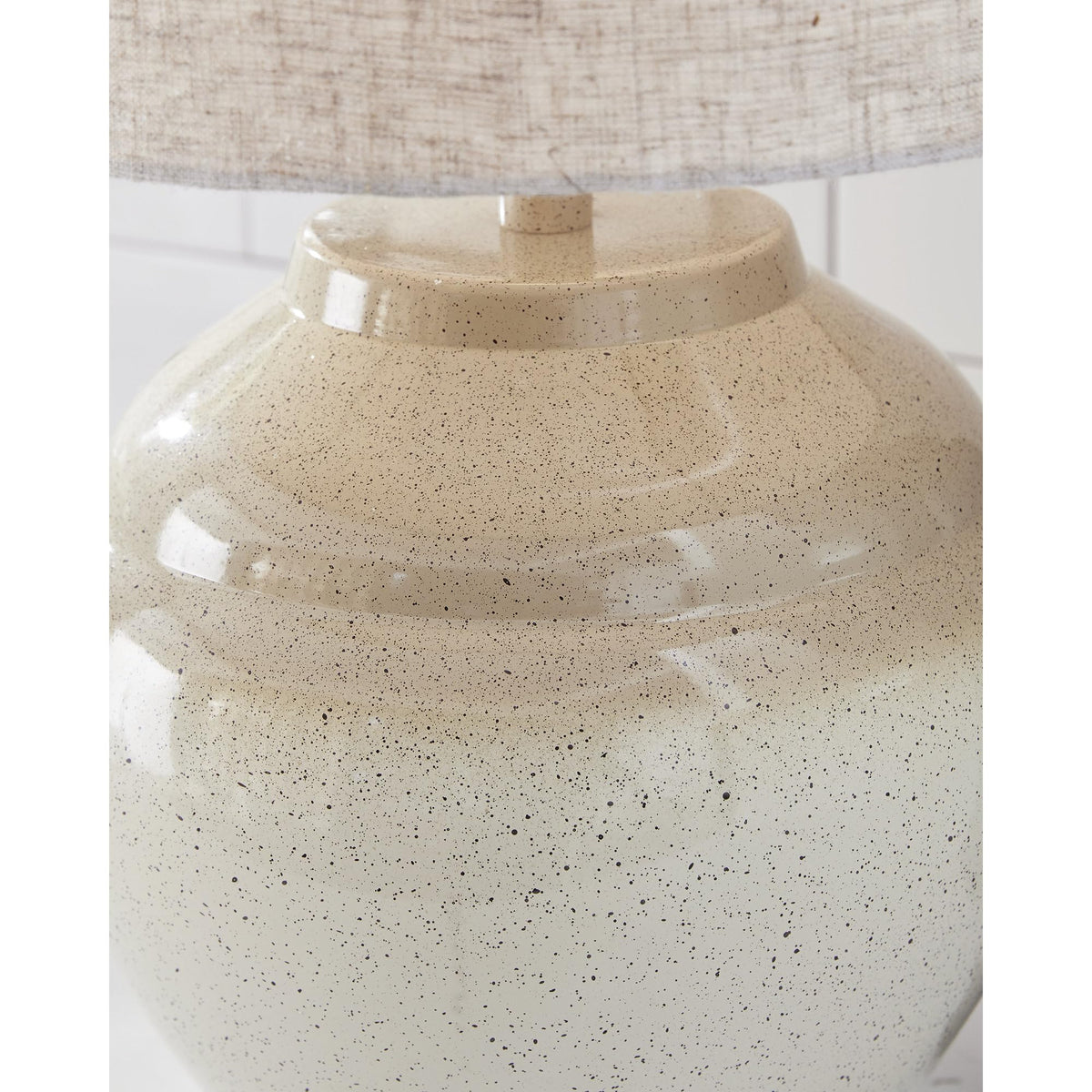 Waldish Rustic Metal Bedside Table Lamp (Cream/Beige)