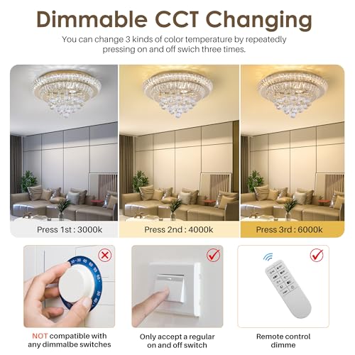 Elegant LED Crystal Raindrop Ceiling Light