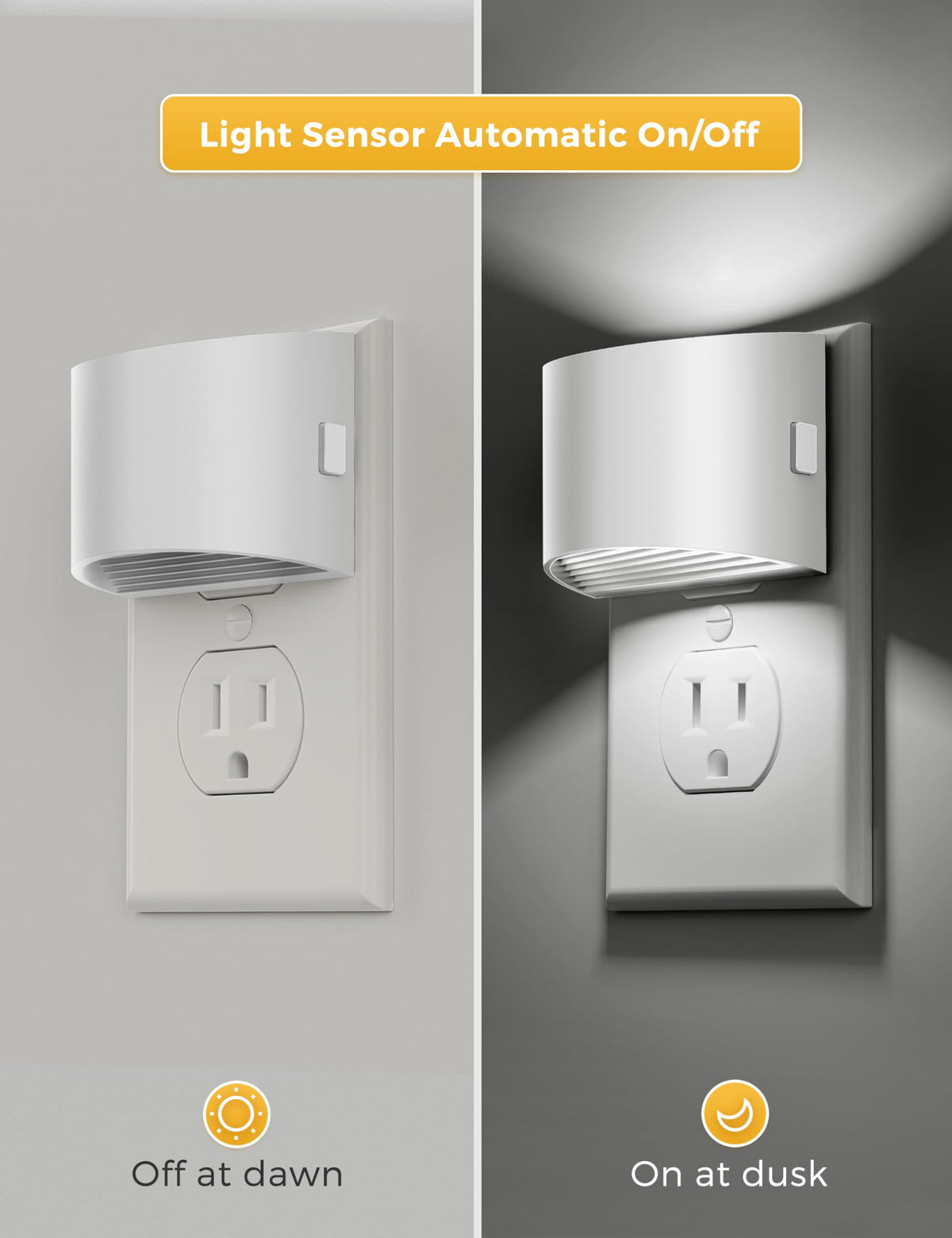 Night Lights Plug into Wall (White)