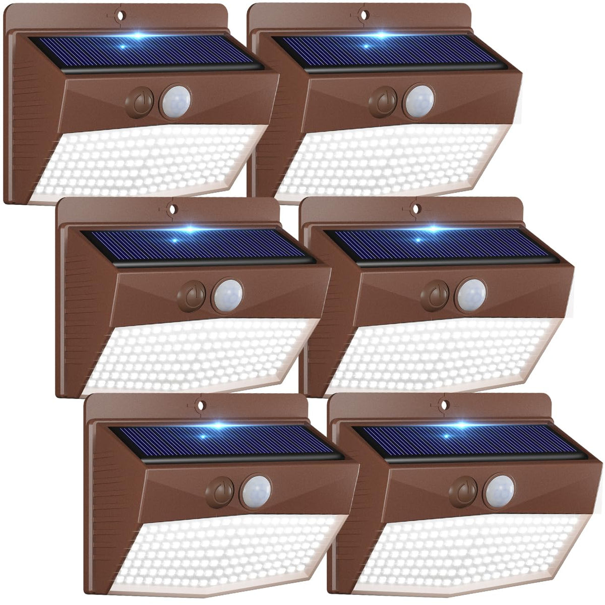 Solar Motion Sensor Outdoor Light 6 Pack