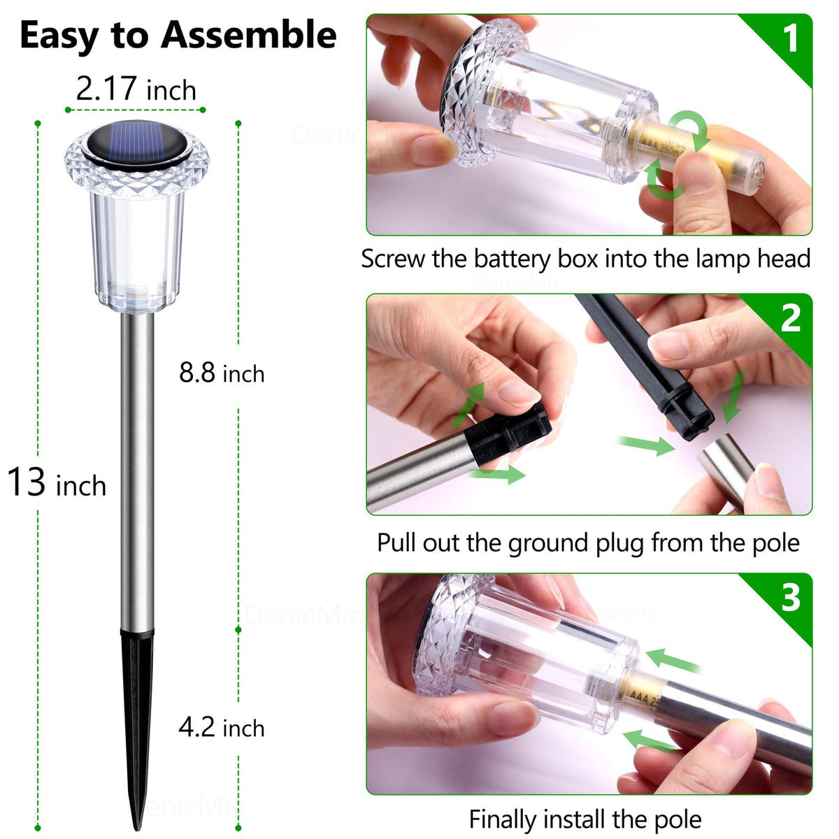 Solar Garden Lights Outdoor Waterproof Warm White LED 15 Pack (Warm White 15Pack)