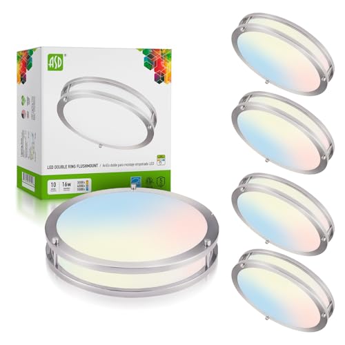 LED 10" Round Flush Mount Lighting (Brushed Nickel)