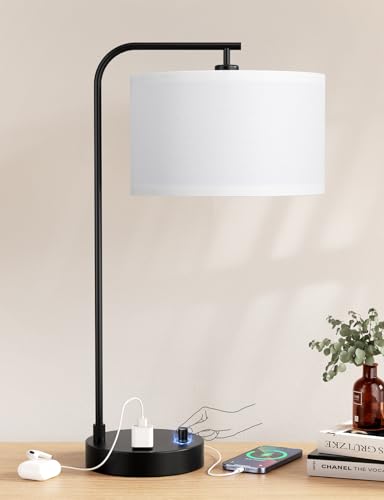 20.7" Tall Table Lamp with USB & Outlet