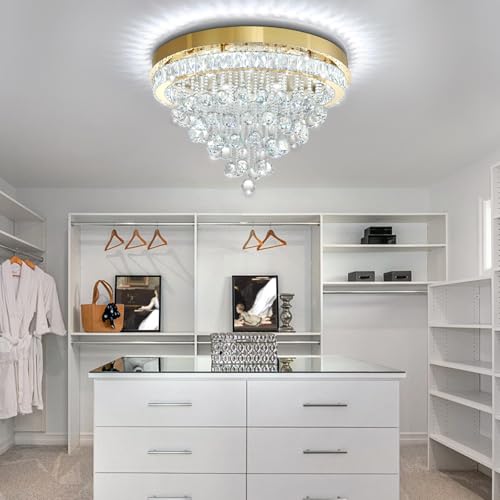Dia 24" Modern Crystal Chandeliers for Dining Room (Gold / Dia 24")