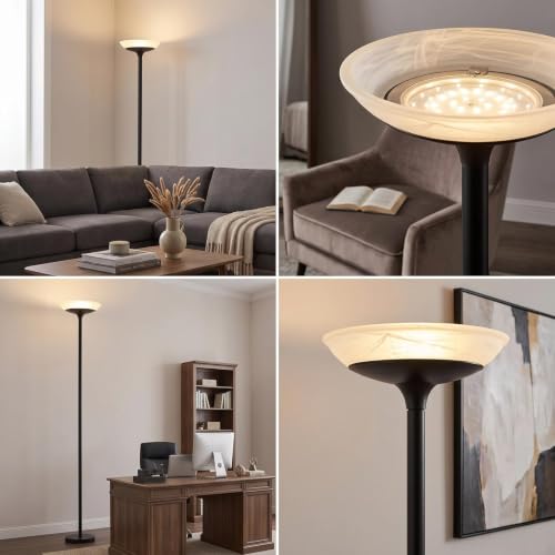 Torchiere Floor Lamp (Black Floor Lamp)