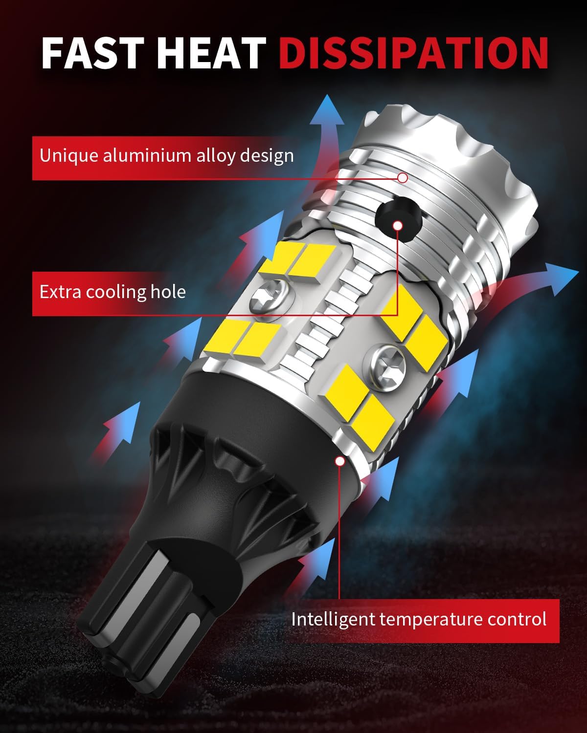 194 168 T10 921 912 W5W LED Bulbs combo 6000K White Bright (White / 194+921)