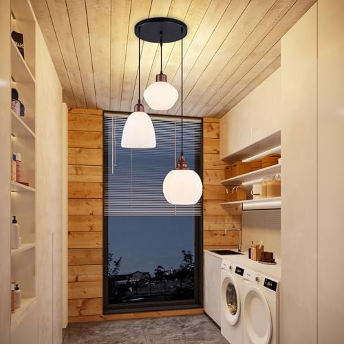3 Lights Cluster Pendant Light for Kitchen Island (3D Printed Lampshape / 3 Light)