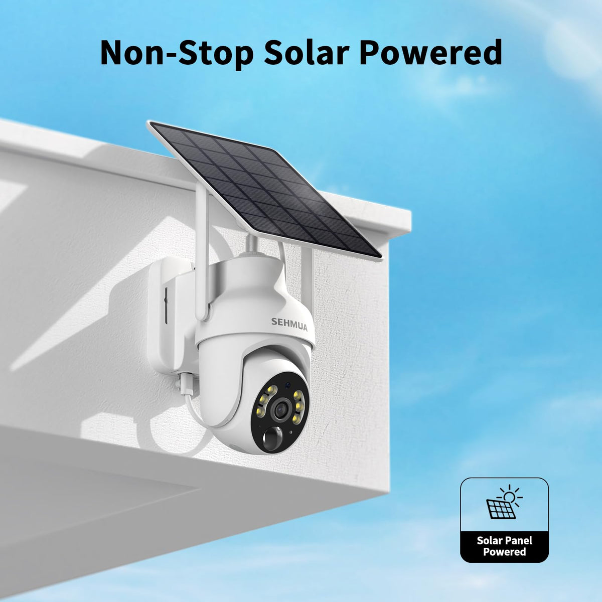 2K Solar Security Cameras Wireless Outdoor (White)