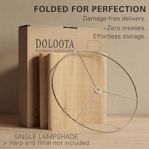 Handwoven Bamboo Lampshade for Table Lamp (Natural Bamboo - Drum)