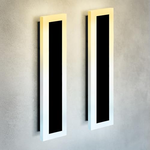 24" LED Linear Wall Sconce 2 Pack (Black)