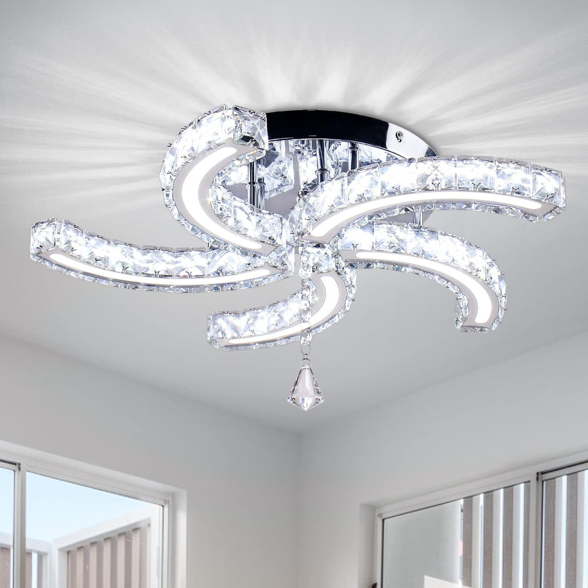 Crystal Ceiling Light (Acrylic-White)
