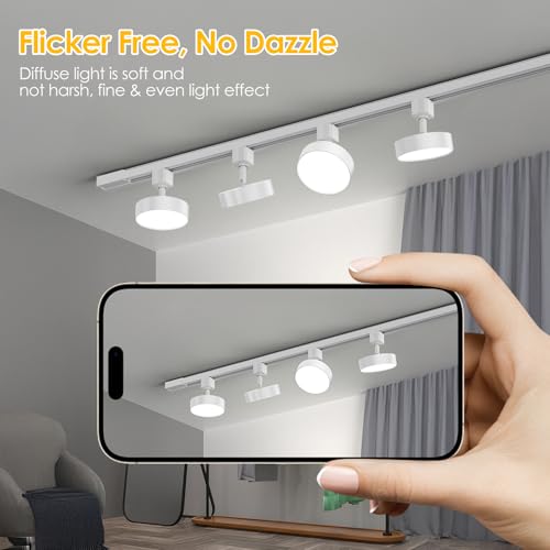 Diffuse LED Track Lighting Heads H Type (White / 2 Pack(3000K))