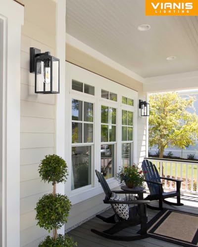 Black Outdoor Wall Lights (Black / No Sensor 1 PACK)