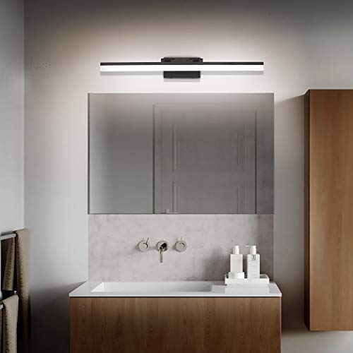 Black Modern Bathroom Lights Over Mirror 31.5 inch Vanity Lighting Wall Mounted 8778 (Matte Black / 32-inch)