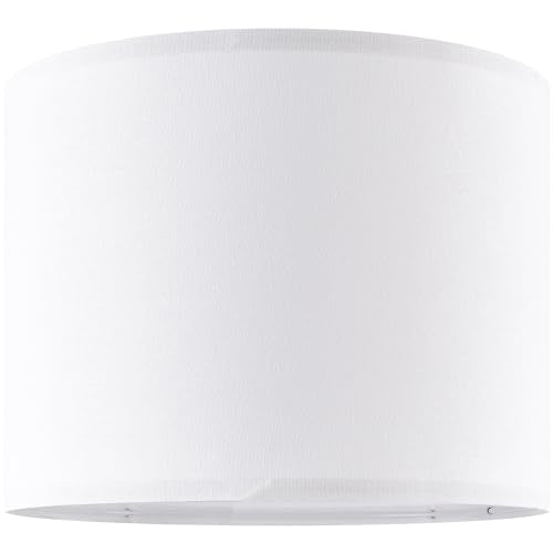 Pure White Drum Lamp Shades Set of 2 Large Lampshade 14``Top x 14``Bottom x 11``High (14"*14"*11" 2PACK / Pure White-1)