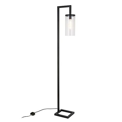 67" Modern 1 Light Floor Lamp (Black / 67" Floor Lamp - Seeded Shade)