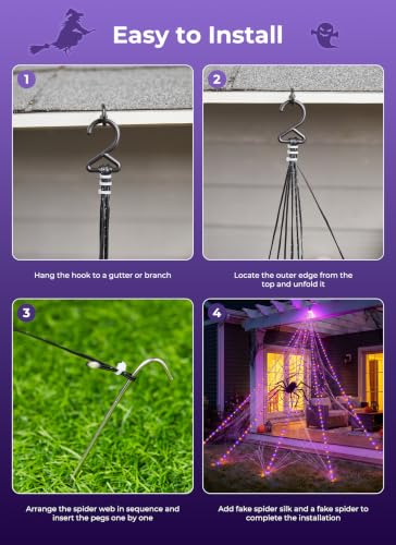Halloween Spider Web Lights