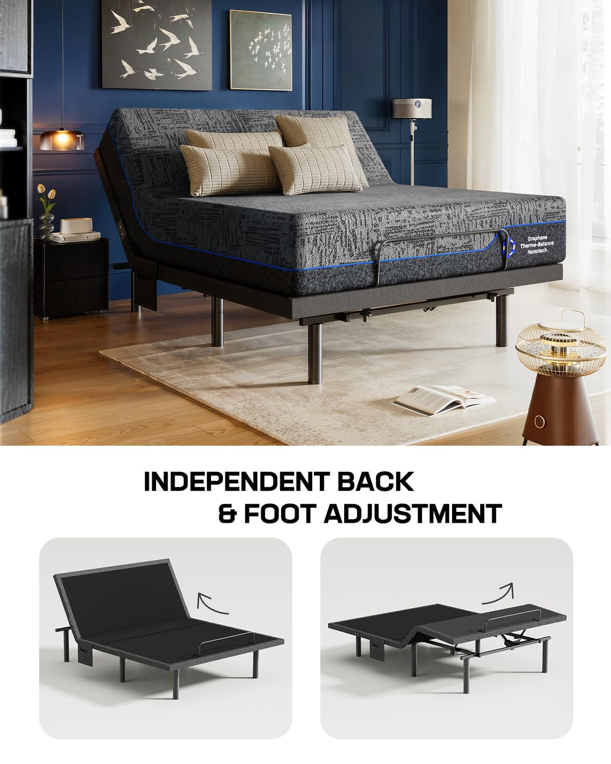 NS0 Adjustable Base with Mattress Set (Full / Adjustable Base with 12" Mattress)