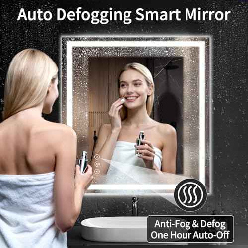 LED Bathroom Mirrors 38"x40" Bathroom Mirror with Lights for Wall (40"L x 38"W)