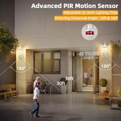 Motion Sensor Outdoor Wall Lights Fixtures (White / 2 Pack)